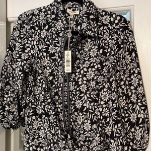 Max Studio Black and White Floral Dress